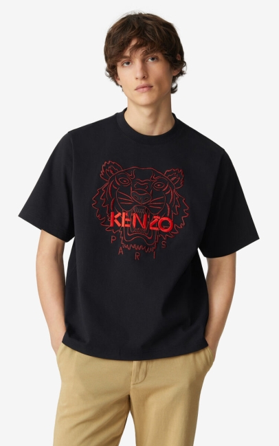 Kenzo Men Tiger Loose-fitting T-shirt Black